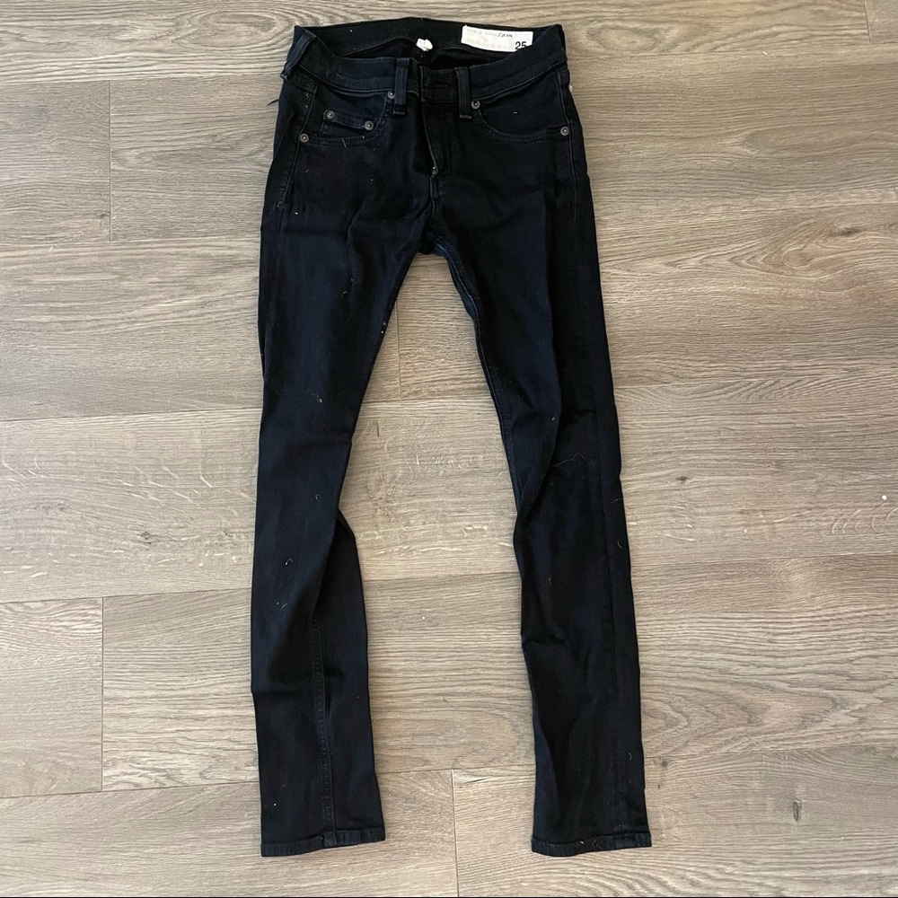 rag & bone black capri jeans (size 25)